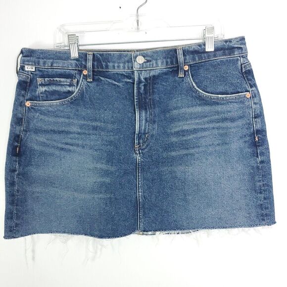 Citizens Of Humanity Denim Blue Mini Skirt - Picture 1 of 9